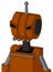 Redish-Orange Mech With Multi-Toroid Head And Pipes Mouth And Angry Eyes And Single Antenna