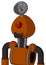 Redish-Orange Mech With Rounded Head And Dark Tooth Mouth And Angry Cyclops And Radar Dish Hat