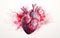 A redrawn realistic human heart, Generative AI