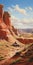 Redrock Desert Landscape A Badlands Painting In The Style Of Dalhart Windberg