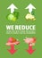 Reduce animal products consumption. Eat less meat for wellness, wellbeing animal, environment. Vector illustration