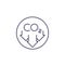 Reduce carbon emissions, vector line icon