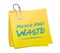 reduce food waste post memo sign concept