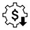 Reduce maintenance cost icon vector for graphic design, logo, website, social media, mobile app, ui illustration