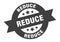 reduce sign. round ribbon sticker. isolated tag