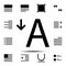 reduce, text icon. Simple glyph, flat vector of Text editor set icons for UI and UX, website or mobile application