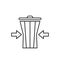 Reduce waste icon line symbol. Vector