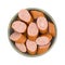 Reduced calorie kielbasa sausage slices in a bowl