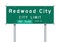 Redwood City City Limit road sign