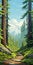 Redwood Forest Path: A Stunning Illustration Of Nature\\\'s Beauty