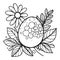 ree preschool easter egg coloring pages for kids Blossoms and Decorated Eggs basket flowers coloring pages