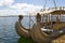 Reed boat in Lake Titicaca - Puno, Peru