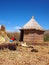 Reed hut on the floating Uros islands