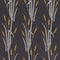 Reeds and wetland plants - Interior wallpaper - seamless background - leather texture