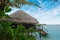 Reef Bungalows over tropical coral reef