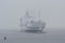 Reefer Humboldt Bay in sudden snow squall