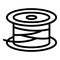 Reel line spool icon, outline style