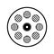 Reel tape record isolated icon