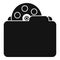 Reel video folder icon simple vector. Film music