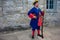 Reenactor dressed as a Spanish soldier of the seventeenth century  in Floridas Historic Coast. 2