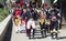 The reenactors dressed as Napoleonic soldiers, Ajaccio , Corsica