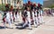 The reenactors dressed as Napoleonic soldiers, Ajaccio , Corsica