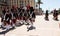 The reenactors dressed as Napoleonic soldiers, Ajaccio , Corsica