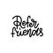 Refer friends hand drawn line lettering . Calligraphy logo, Hand sketched card Hand drawn black sign. For Invitation, banner,