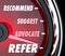 Refer Suggest Advocate Recommend Speedometer