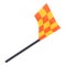 Referee flag icon, cartoon style