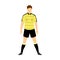 Referee Football Yellow Uniform Illustration