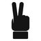 Referee hand sign icon simple vector. Game judge