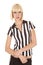 Referee woman hands down serious