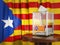 Referendum of independence of Catalonia concept. Ballot box with