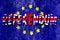Referendum Union Jack Word on Euro Flag