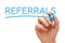 Referrals Blue Marker