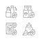 Refillable options linear icons set