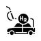 refilling car with hydrogen glyph icon vector illustration