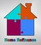 Refinance Your Home Icon Representing Home Equity Line Of Credit - 3d Illustration