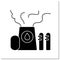 Refinery emissions glyph icon