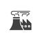 Refinery Factory pipes vector icon