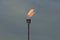 Refinery Flare Smokestack Burning Natural Gas