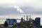 Refinery installation and tanks in the Botlek harbor at the port of Rotterdam of Cabot