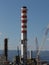 Refinery smokestack in Corinth, Greece