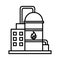 Refinery Storage Black And White Icon Illustration