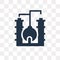 Refinery vector icon isolated on transparent background, Refiner