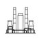 Refining plant isolated icon