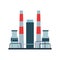 Refining plant isolated icon