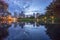 Reflection of the buildings surrounding KLCC lake