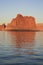 Reflection of butte in water